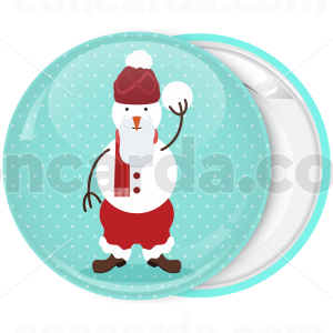 Κονκάρδα Χριστουγέννων Χιονάνθρωπος snowball