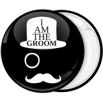 Κονκάρδα I am the  Groom Hat Moustache