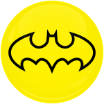 Κονκάρδα Batman logo κίτρινο
