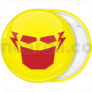 Κονκάρδα Flash μάσκα κίτρινη