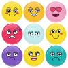 Κονκάρδες emoticons avatar collection colors σετ 9 τεμάχια