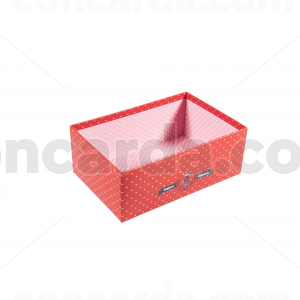 Χάρτινο ορθογώνιο κουτί για κονκάρδες ναυτικό κόκκινο μεσαίο
