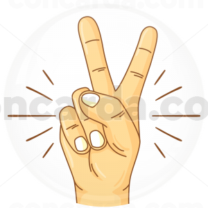 Κονκάρδα Peace Fingers