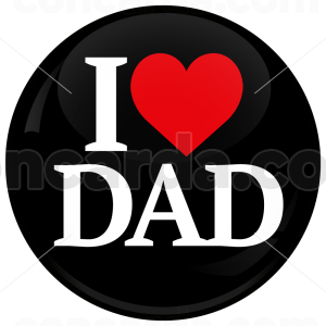 Κονκάρδα I Love Dad μαύρη