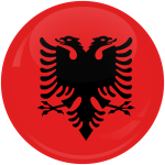Κονκάρδα σημαία Αλβανίας