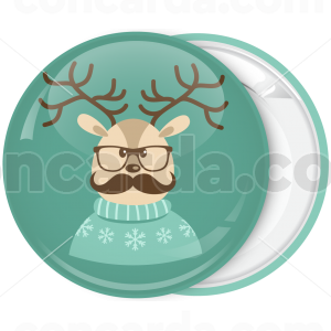 Κονκάρδα Χριστουγέννων ελαφάκι με γυαλιά