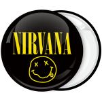 NIRVANA Pin Button Badge Rock Grunge Band Kurt Cobain Dave Grohl Music