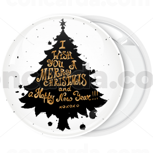 Κονκάρδα Χριστουγέννων black Christmas Tree with wishes
