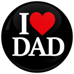 Κονκάρδα I Love Dad μαύρη