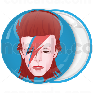 Κονκάρδα David Bowie πρόσωπο αστραπή