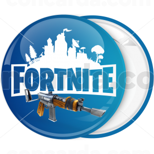 Κονκάρδα Fortnite λογότυπο και όπλο μπλε