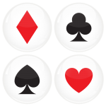 Κονκάρδες Blackjack Poker σετ 4 τεμάχια