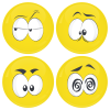 Kονκάρδες emoticons Zong κίτρινες σετ 4 τεμάχια 