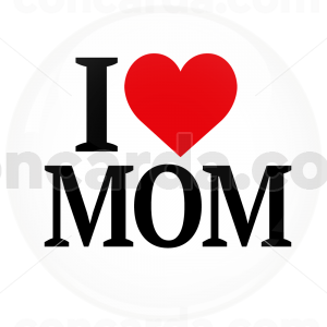 Κονκάρδα I Love Mom άσπρη