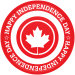 Κονκάρδα Happy independence day Canada κόκκινη