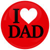 Κονκάρδα I Love Dad κόκκινη