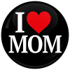 Κονκάρδα I Love Mom μαύρη