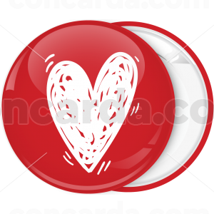 Κονκάρδα καρδιά λευκή με κόκκινο φόντο