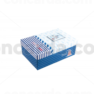 Χάρτινο ορθογώνιο κουτί για κονκάρδες ναυτικό μπλέ μεσαίο