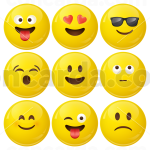 Κονκάρδες emoticons avatar collection caramel 9 τεμάχια