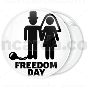 Κονκάρδα για bachelor Freedom Day λευκή