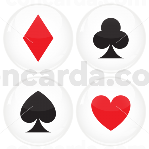 Κονκάρδες Blackjack Poker σετ 4 τεμάχια