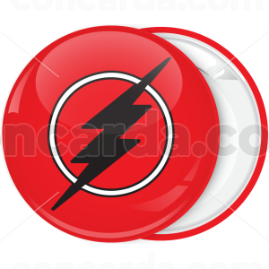 Κονκάρδα Flash αστραπή μαύρη