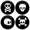 Κονκάρδες Skulls σετ 4 τεμάχια 