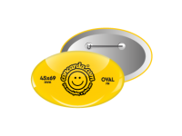 Oval badge buttons