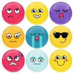Κονκάρδες emoticons avatar collection colors 9 τεμάχια