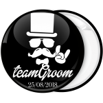 Κονκάρδα Team Groom Hat Hand rock μαύρη