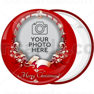 Κονκάρδα Χριστουγεννιάτικο Photo booth με ευχή Merry Christmas