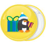 Χριστουγεννιάτικη κονκάρδα penguin with present