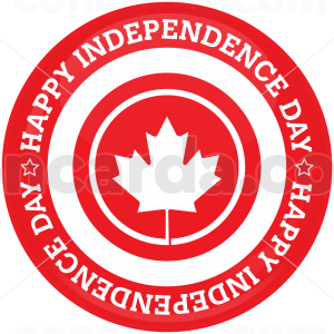 Κονκάρδα Happy independence day Canada κόκκινη