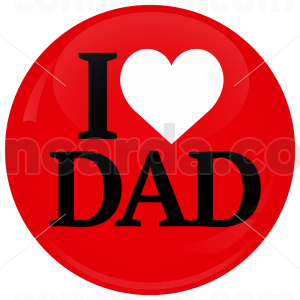 Κονκάρδα I Love Dad κόκκινη