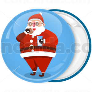Χριστουγεννιάτικη κονκάρδα Santa eats cookie