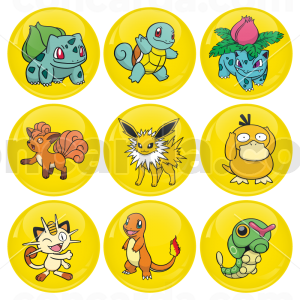 Κονκάρδες σετ 9 τεμαχίων Pokemon Bulbasaur and friends Collection