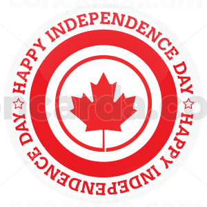 Κονκάρδα Happy independence day Canada λευκή