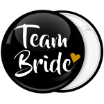 Kονκάρδα μαύρη Team Bride χρυσή καρδιά