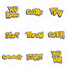 Κονκάρδες Pokemon Go words - σετ 9 τεμάχια