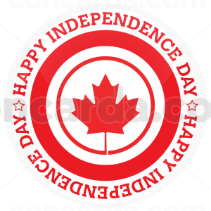 Κονκάρδα Happy independence day Canada λευκή