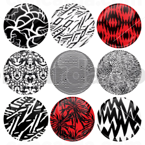 Σετ κονκάρδες patterns Twenty One Pilots