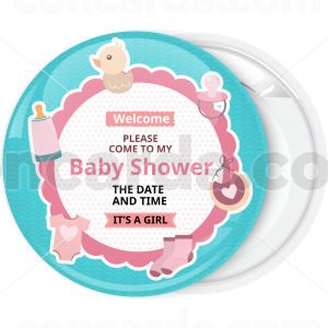 Κονκάρδα πρόσκληση σε baby shower it is a girl