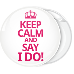 Λευκή κονκάρδα γάμου Keep Calm and Say I Do 
