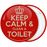 Κονκάρδα για bachelor γαμπρού Keep Calm and Clean a toilet