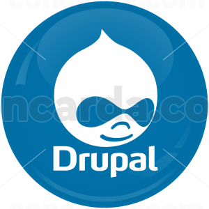 Κονκάρδα Drupal μπλε 