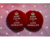 Διαφημιστικές κονκάρδες Keep Calm and Love HerbalLife