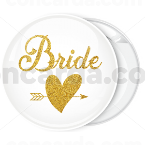 Kονκάρδα Bride Gold Glitter λευκή