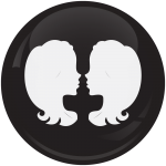 Κονκάρδα Ζώδια Δίδυμοι black collection