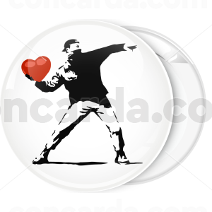 Κονκάρδα Banksy Anarchy thrower  heart